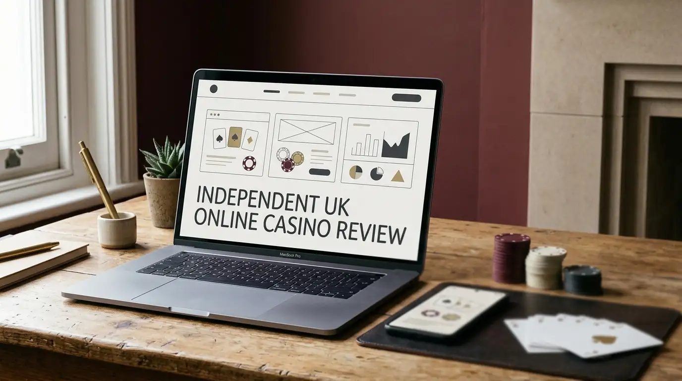 Editorial illustration representing an independent UK casino review